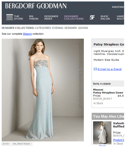 "This is obviously not a disaster because she is probably standing in front of a thin polar bear that is jumping in the air. Or possibly she is holding a very flat white shovel or small spade against her back."