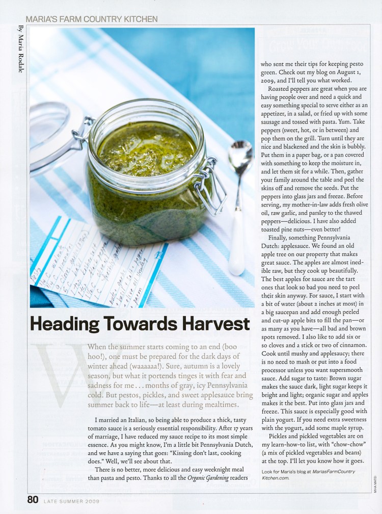 August/October Organic Gardening